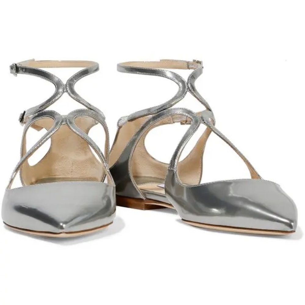 Jimmy Choo Silver Flats